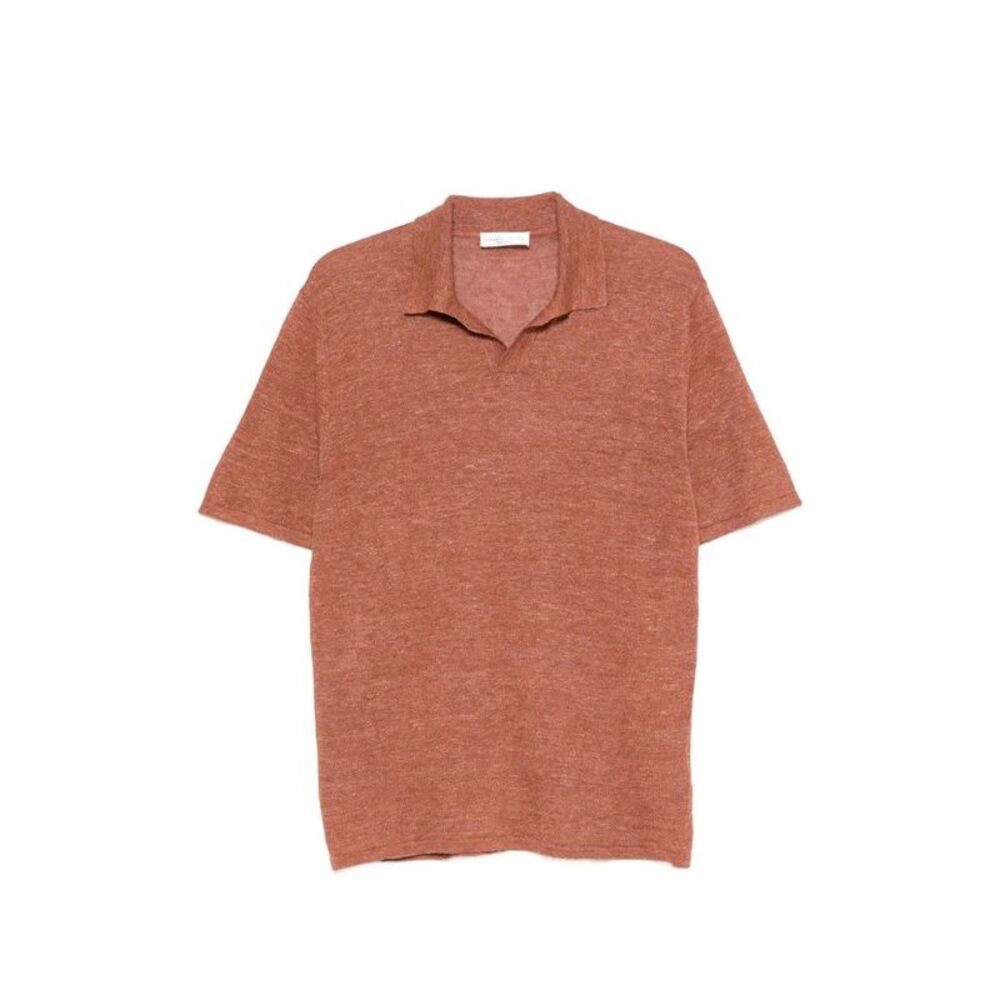Roberto Collina Men Linen And Cotton Polo Shirt
